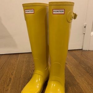Yellow Hunter Rain Boots